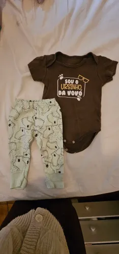Conjuto 3 a 6 meses algodão