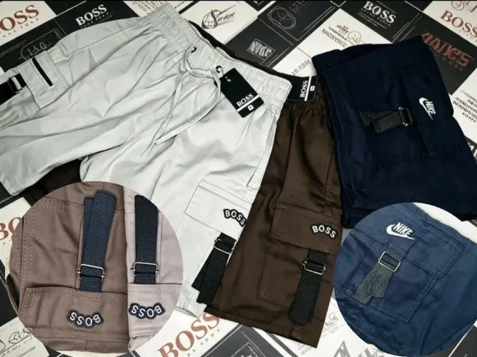 Short com fivela boss e nike