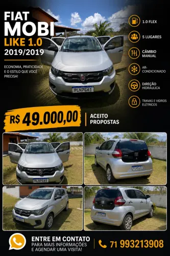 Fiat Mobi Like 1.0 Fire Flex 5P. 2019