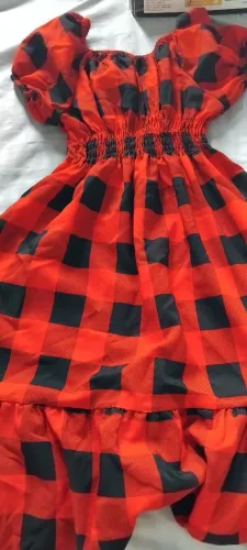 Vestido infantil xadrez