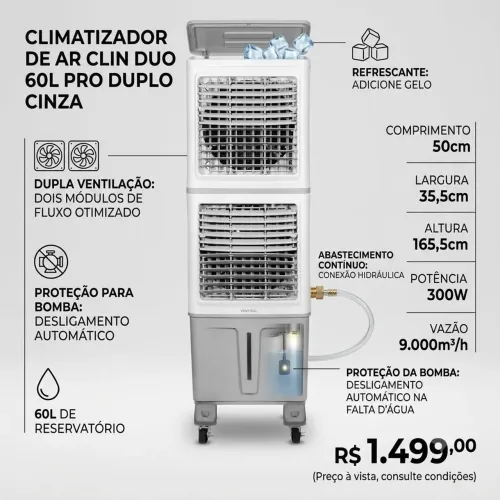 Climatizador ventisol seminovo 60litro 
