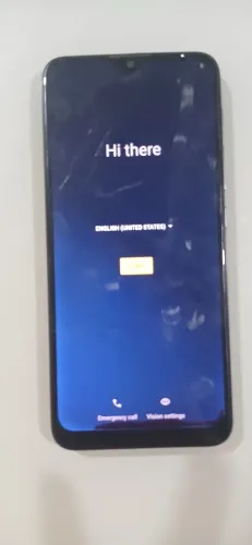 Moto e20, para com o display queimando