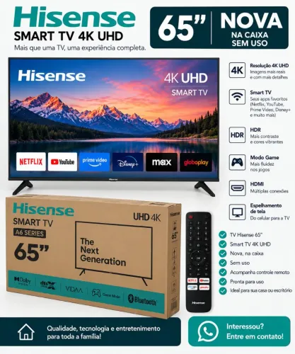 SMART TV HISENSE QLED 4K 65" - 65Q6QV