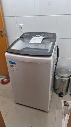 Lavadora de Roupas Brastemp BWF14AB 14kg Smart Sensor Ciclo Tira Mancha Cesto Inox Branca