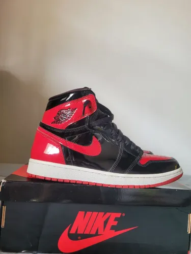 Air jordan 1 high patent bred 41