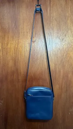 Bolsa de couro unissex carpisa azul marinho original