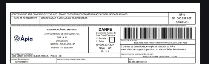 Parachoque TERA TSI HIGH 2026