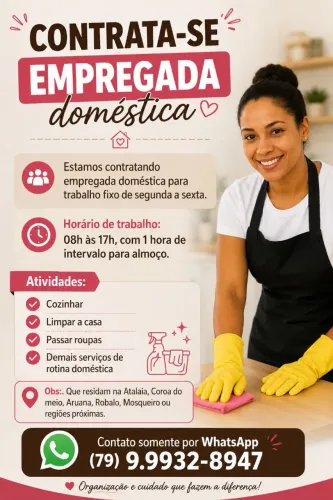 Contrata - se Empregada Doméstica 