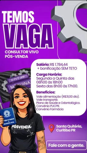 Consultor de vendas início imediato
