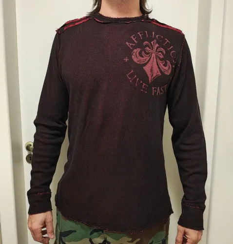 Camiseta Affliction autêntica USA manga longa "GG"