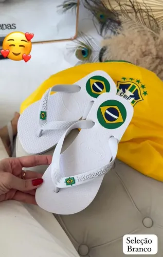 Chinelo dedo brasil colorido 