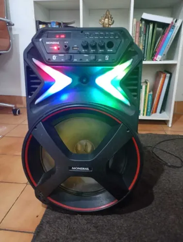 mondial caixa amplificada connect partyplus, preto, 250w rms, bivolt - cm-250