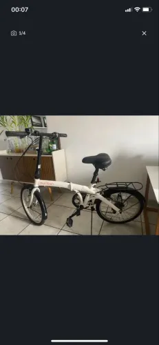 Bicicleta Dobrável Durban Eco+ Aro20 Freios V-brakes Branca