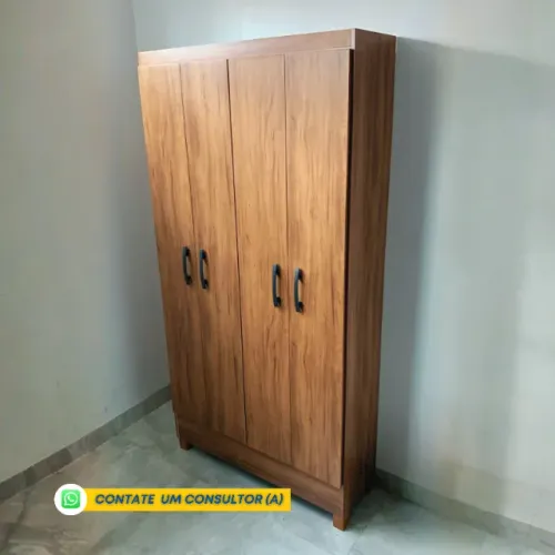 Guarda Roupa Solteiro 4 Portas LS Novo na Caixa - Monta na Hora