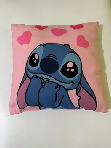 Almofada Stitch Rosa 30x30 | Decorativa Fofa | Pronta Entrega | Envio rápido