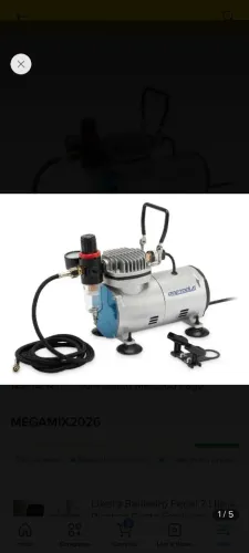 Compressor Ar Direto Aerografia Bivolt On11 Onetools Artf 127/220v com dois aerógrafos