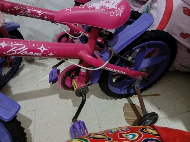 Par de Bicicletas Infantis Aro 16 Houston Bloom (Com rodinhas e cestinha