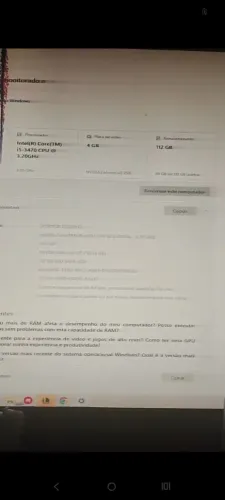 Computador i5 3470 somente cpu