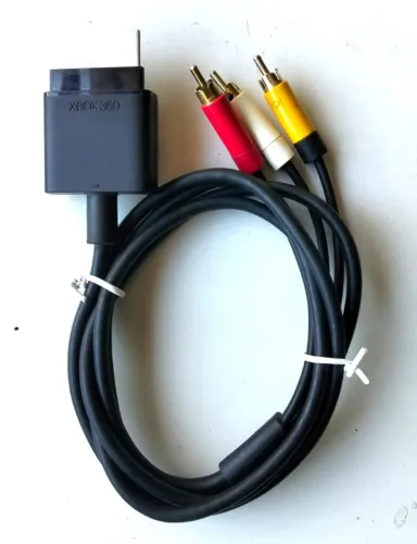 Cabo AV Composto Microsoft para Xbox 360 (Modelo X821376-002) - Usado 
