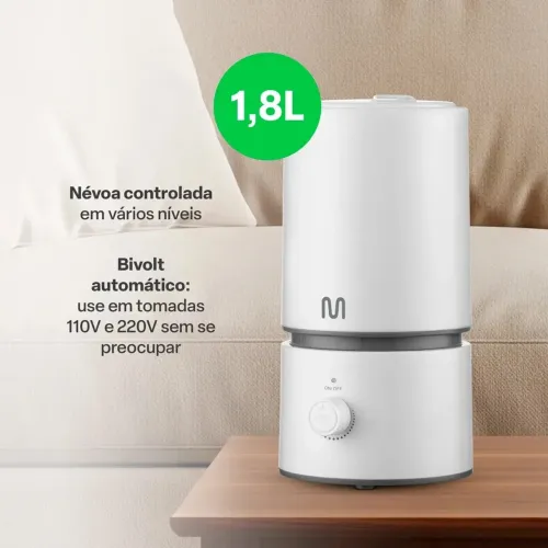 Umidificador Ultrassônico Easy Air 1.8L Branco Multi Saúde