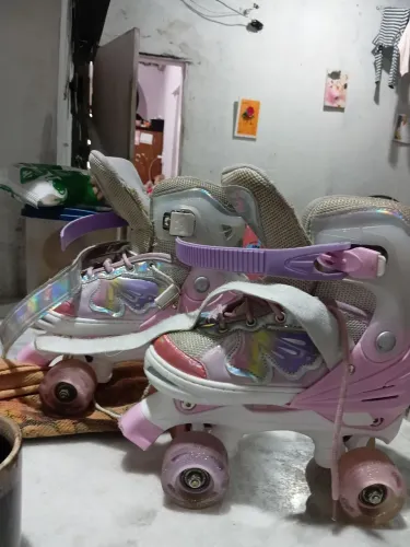 Patins feminino rosa (tamanho:29_31