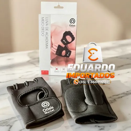 Luva de Academia, Treino e Musculação Meio Dedo, Antiderrapante Confortável 