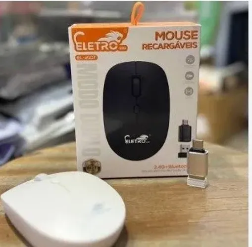 Mouse Óptico Sem Fio Modo duplo 2.4G Bluetooth Pc not e Celular