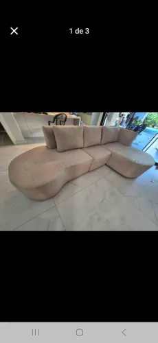 Sofá, 3mts,mandado fazer, pouco tempo de uso, espuma D45,tecido de qualidade,4 mil, divido