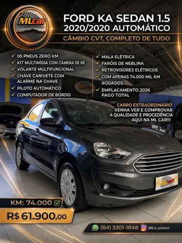 Ford KA 1.5 Sedan SE Plus 12V Flex 4P Aut. 2020
