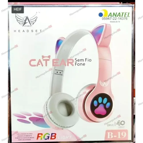 Fone Gatinho Cat Ear Bluetooth 