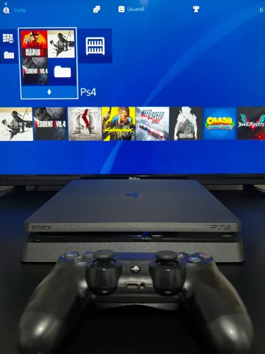 Ps4 Slim Lotado De Jogos D3BlOQU3ADO + 130 Dias Garantia Loja
