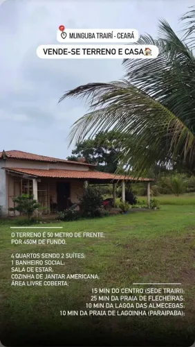Vendo terreno ou casa em Trairi 