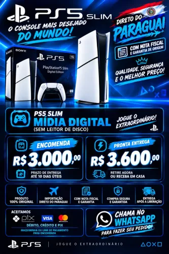 PLAYSTATION 5 SLIM - DIRETO DO PARAGUAI ?