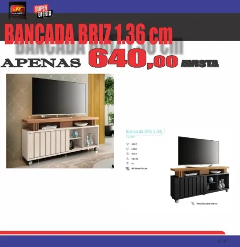 bancada briz 1,36 tv ate 50