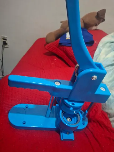 Máquina de Fazer Bottons Manual (Prensa Button Maker) - Azul