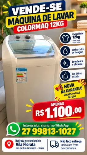 Vendo Máquina de lavar 12kilos