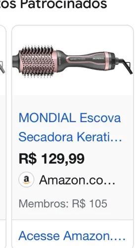 Escova secadora mondial nova