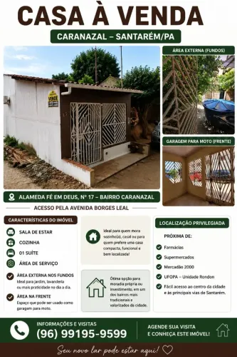Casa à venda - Caranazal / Santarém-PA