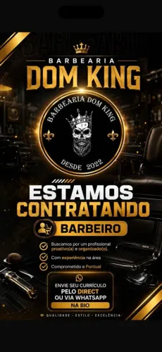 Vaga para barbeiro- Zona Sul 