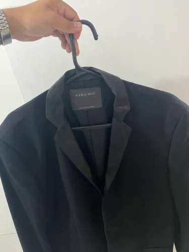 Blazer Zara tamanho M gola em couro legítimo