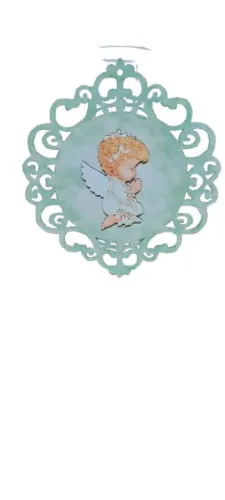 Enfeite de Porta Anjo em MDF Artesanal