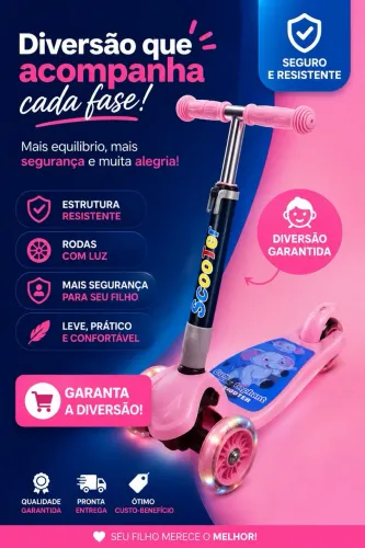 Patinete infantil 3 rodas