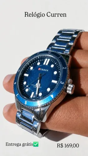 Relógio Masculino Curren azul 
