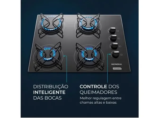 Cooktop 4 bocas Mondial Novo 