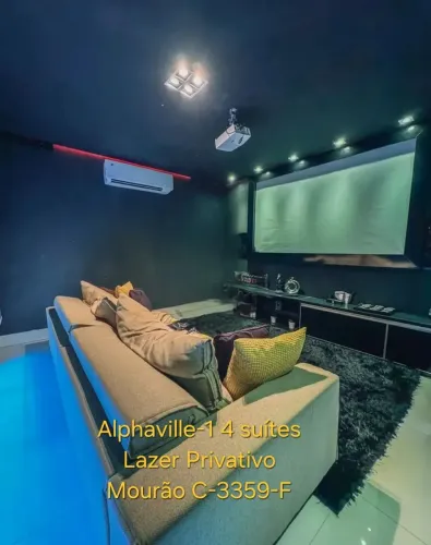 Duplex Alto Padrão no Condomínio Alphaville 1. 495m2, 4 Suítes, Piscina, 100% Mobiliada