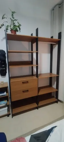 Guarda roupa closet modular freijó 2 gavetas (2 módulos) - 1,45 x 0,45 x 2,20m