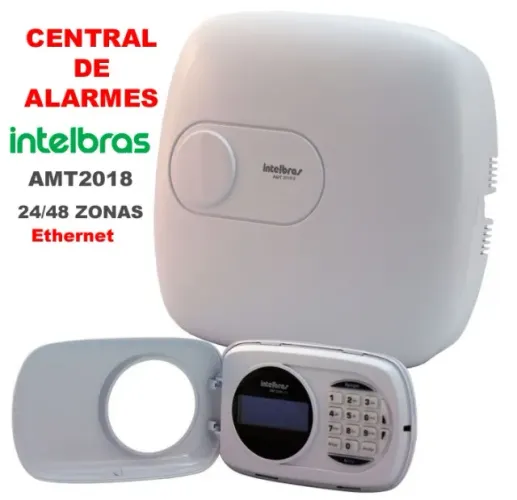 Central de Alarme Intelbras Monitora até 48 Zonas, Senha, Alarme, Nova, Caixa, NF, Garant