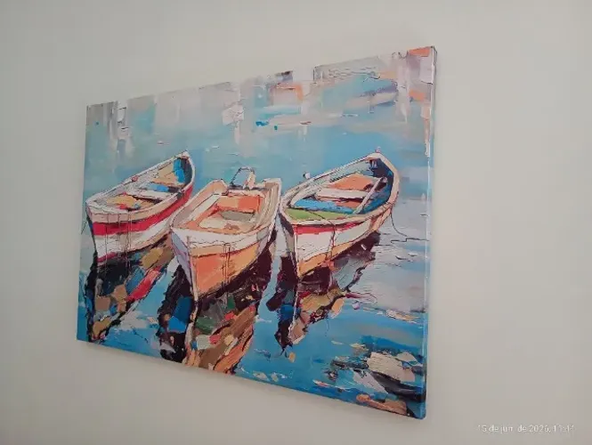 Telas em tecido (Mapa mundi, barcos, pássaros e floresta)