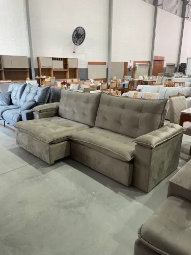 SOFA RETRÁTIL RECLINÁVEL 2,50m SÓ 2.459,00