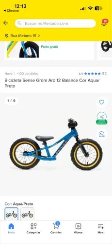 Bicicleta Sense Grom Aro 12 (nova)